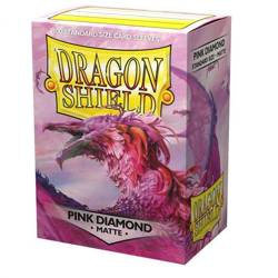 OUTLET Koszulki PREMIUM na karty talię Pokemon MtG Magic MATOWE Dragon Shield Sleeves protektory Pink Diamond (100 sztuk)