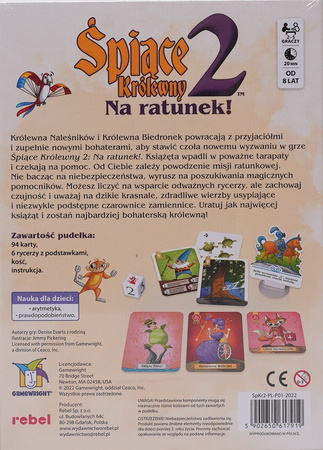 ŚPIĄCE KRÓLEWNY 2 GRA PLANSZOWA KARCIANA KARTY DLA DZIECI RODZINY SENIORÓW