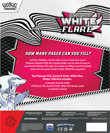 Pokemon TCG Binder Collection White Flare album 5x booster ORYGINALNE KARTY