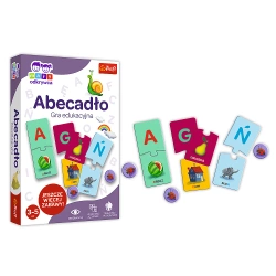 OUTLET ABECADŁO GRA DLA DZIECI PLANSZOWA EDUKACYJNA RODZINNA NAUKA LITEREK 3+