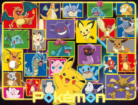 POKEMON PREMIUM WIELKIE PUZZLE 2000 karty pokemony Pikachu Charizard Eevee
