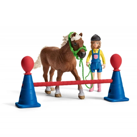 Schleich 42481 Trening dla kucyków DUŻY ZESTAW konie kucyk przeszkody 48el.