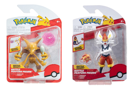 2x POKEMON DELUXE RUCHOMA FIGURKA AKCJI BATTLE FIGURE ALAKAZAM +CINDERACE