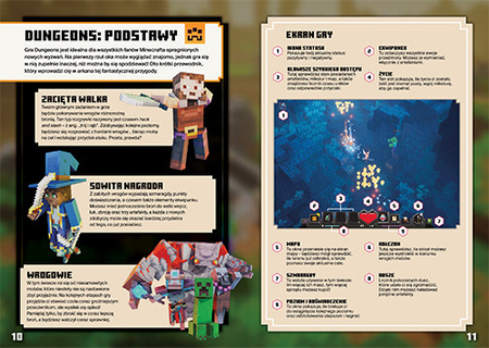MINECRAFT OFICJALNY PODRĘCZNIK GRACZA DUNGEONS LOCHY książka poradnik