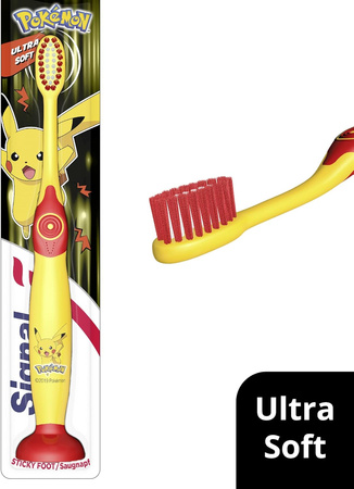 4x SIGNAL POKEMON PIKACHU SZCZOTECZKA DO ZĘBÓW DLA DZIECI ORYGINALNA UNILEVER Wiek: 6+
