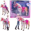 Zestaw lalka i chodzący koń KONIK DŹWIĘK chodzi baterie 30cm interaktywny