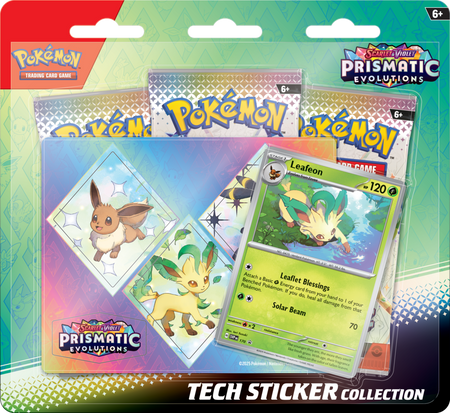 Pokemon TCG Prismatic Evolutions Tech Sticker Leafeon ORYGINALNE KARTY