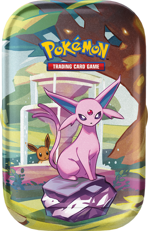 Pokemon Prismatic Evolutions Espeon Tin Puszka 2 boostery ORYGINALNE KARTY