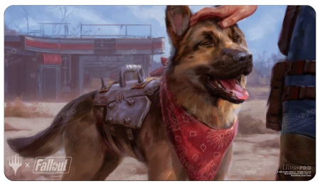 Mata na karty do gry Magic the Gathering gra MtG Fallout playmat Dogmeat, Ever Loyal