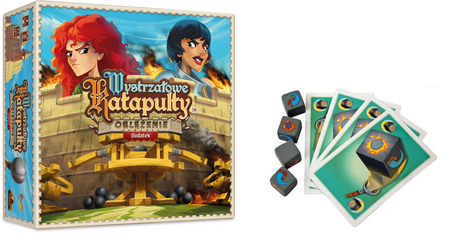 2x WYSTRZAŁOWE KATAPULTY gra: ROZSZERZENIE DODATEK: OBLĘŻENIE +DICE AMMO