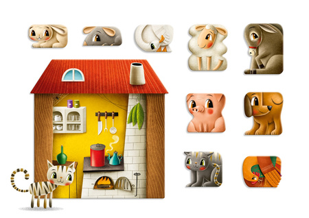 Muzykanci z Bremy gra planszowa na spostrzegawczość dla dzieci 5+ bajki