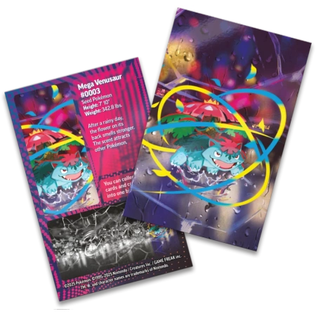 Pokemon 2 BOOSTERY TCG Mega Heroes Mini Tin Venusaur ORYGINALNE KARTY