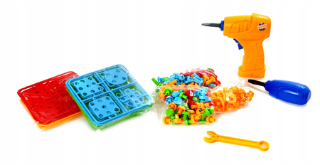 Kreatywna układanka wiertarka wkrętarka dla dzieci szablon 2D 3D edukacja