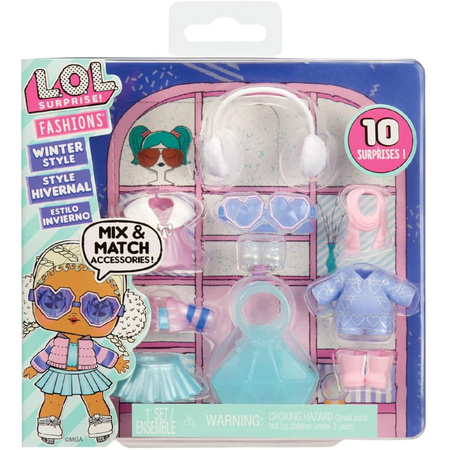 KOMPLET UBRANEK DLA LALEK LOL SURPRISE SUPRISE UBRANKA DO LALKI RÓŻOWE NIEBIESKIE