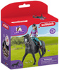 Schleich 42541 ZESTAW KOŃ +FIGURKA LISA +UZDA SIODŁO KASK KONIE HORSE CLUB