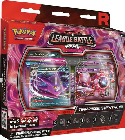 Pokemon TCG League Battle Deck Team Rocket's Mewtwo ex ORYGINALNE KARTY