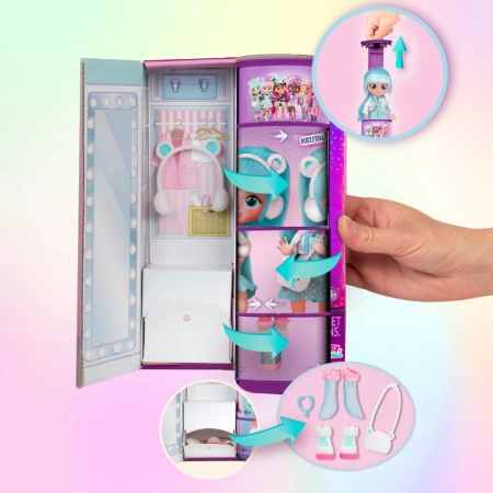 CRY BABIES BFF KRISTAL LALKA MODOWA + AKCESORIA ORYGINALNA TM TOYS ŚLICZNA
