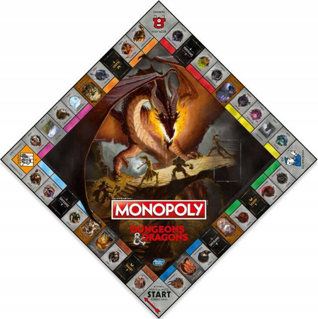 Monopoly D&D Dungeons and Dragons Baldur's Gate PIĘKNA gra planszowa POLSKA