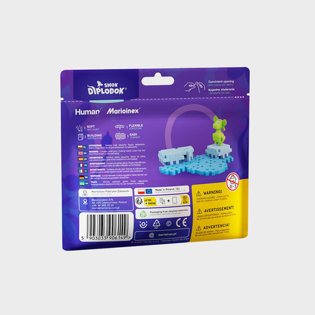 MARIOINEX ZESTAW KLOCKÓW WAFFLE Arktyka klocki mini wafle konstrukcyjne +figurka Dinozaur 25 elementów