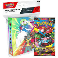 MEGA EVOLUTION ALBUM POKEMON Portfolio +1 BOOSTER saszetka ORYGINALNE KARTY