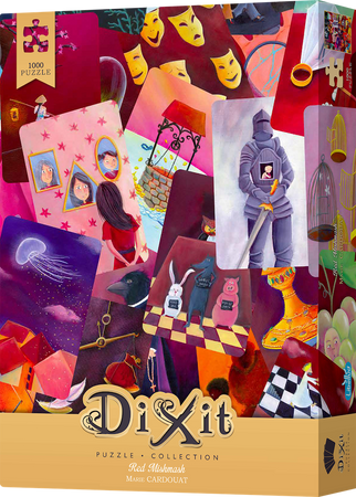 DIXIT MINI ROZSZERZENIE DODATEK KARTA PROMO do gra planszowa +PUZZLE 1000 Red MishMash