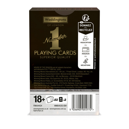 Waddingtons House of Dragon 55 KART DO GRY POKER TYSIĄC OCZKO BRYDŻ KARTY