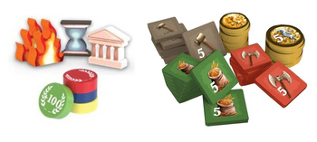 UPADEK IMPERIUM gra planszowa Drewniane tokeny żetony ROZSZERZENIE DODATEK Kickstarter Deluxe