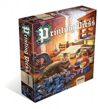 PRINTING PRESS gra planszowa Granna STRATEGICZNA drukarnia ŚREDNIOWIECZE