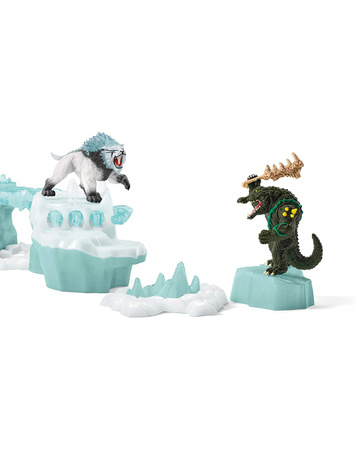 Schleich 42497 LODOWA FORTECA +FIGURKI BITEWNE bronie broni MOST ZWODZONY