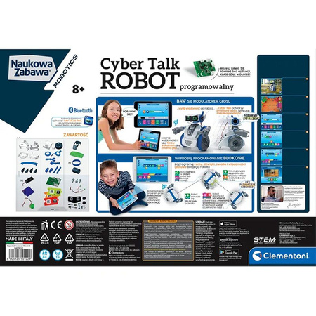 CLEMENTONI MÓWIĄCY CYBER ROBOT EDUKACYJNY PROGRAMOWALNY DLA DZIECI 8+