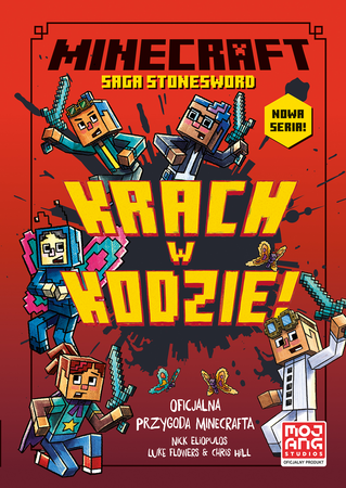 4w1 MINECRAFT SAGA STONESWORD książka POWIEŚĆ OFICJALNA PRZYGODA + NAKLEJKI