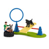 Schleich 42536 18w1 zestaw PLAC ZABAW DLA PSÓW chłopiec psy sznaucer pies buldog figurka psa