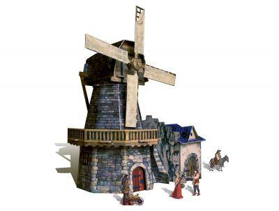 OUTLET WYSOKIEJ JAKOŚCI MŁYN MAKIETA do złożenia budowla RPG SCENOGRAFIA