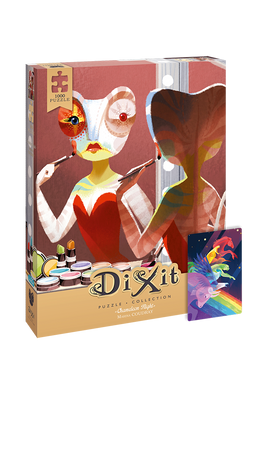 DIXIT MINI ROZSZERZENIE DODATEK KARTA PROMO do gra planszowa +PUZZLE 1000 Chameleon Night