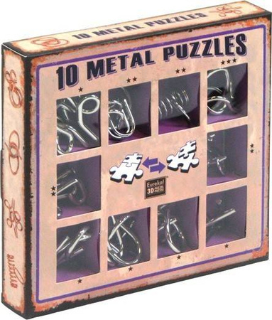 40w1: 40 ŁAMIGŁÓWEK METALOWYCH Puzzles 4 PUDEŁKA