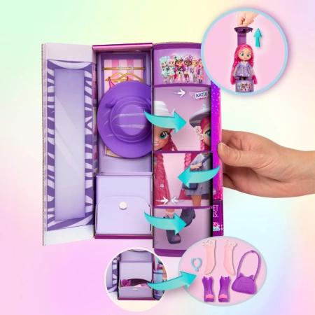 CRY BABIES BFF KATIE LALKA MODOWA + AKCESORIA ORYGINALNA TM TOYS ŚLICZNA