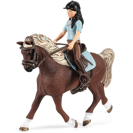 Schleich 42438 13w1 MYJNIA DLA KONIA +Figurka DZIEWCZYNKA Emily +KOŃ konik