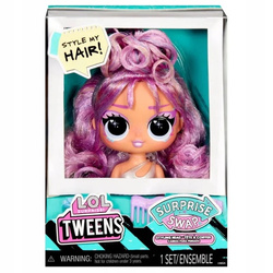 GŁOWA LALKI DO CZESANIA STYLIZACJI WŁOSÓW ORYGINALNA LALKA LOL TWEENS SWAP