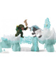 Schleich 42497 LODOWA FORTECA +FIGURKI BITEWNE bronie broni MOST ZWODZONY