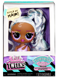 GŁOWA LALKI DO CZESANIA STYLIZACJI WŁOSÓW ORYGINALNA LALKA LOL TWEENS SWAP