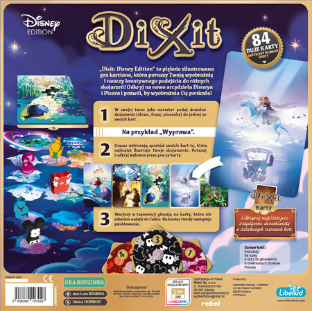 2w1 DIXIT DISNEY gra planszowa +MINI DODATEK ROZSZERZENIE KARTA PROMO