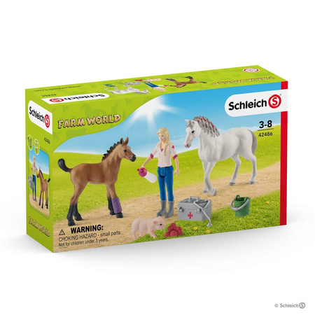 SCHLEICH 42486 9w1 ODWIEDZINY WETERYNARZA Farm World