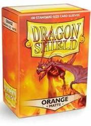 Koszulki PREMIUM na karty talię Pokemon MtG Magic MATOWE Dragon Shield Sleeves protektory Pomarańczowe (100 sztuk)