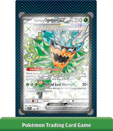 Ogerpon Ex PREMIUM Box Pokemon TCG karty ORYGINALNE DUŻY ZESTAW KART 6 boosterów