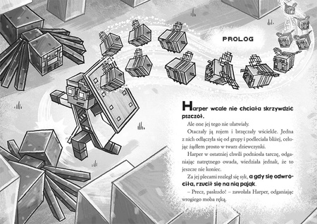 MINECRAFT SAGA STONESWORD T4 PROJEKT PSZCZOŁA książka POWIEŚĆ OFICJALNA