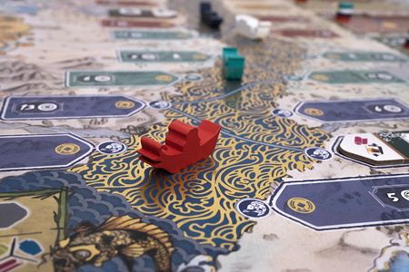 Rzeka Złota gra planszowa ekonomiczna handlarze samuraje STRATEGICZNA 14+