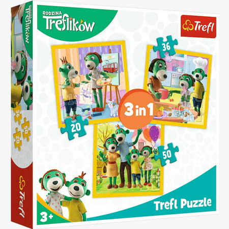 PUZZLE 3w1 Razem na wesoło 34850 Trefl