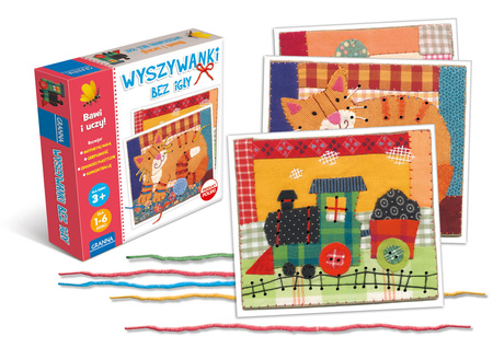Wyszywanki bez igły gra planszowa edukacyjna GRANNA 3+ nauka szycia zabawa