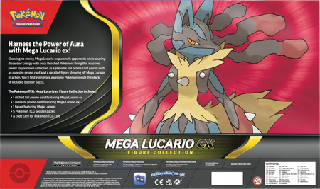 MEGA ZESTAW POKEMON TCG Lucario ex Figure Collection FIGURKA +5x BOOSTER