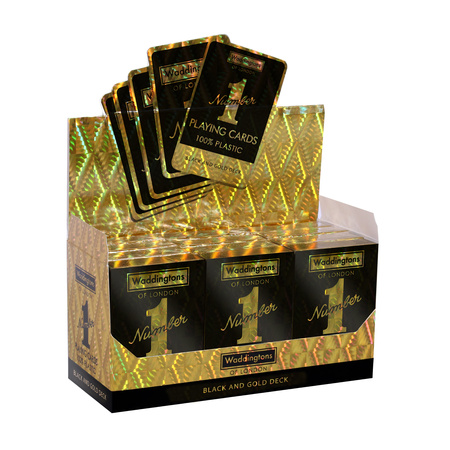 Waddingtons Black Gold 55 KART DO GRY POKER TYSIĄC OCZKO BRYDŻ KARTY HOLO